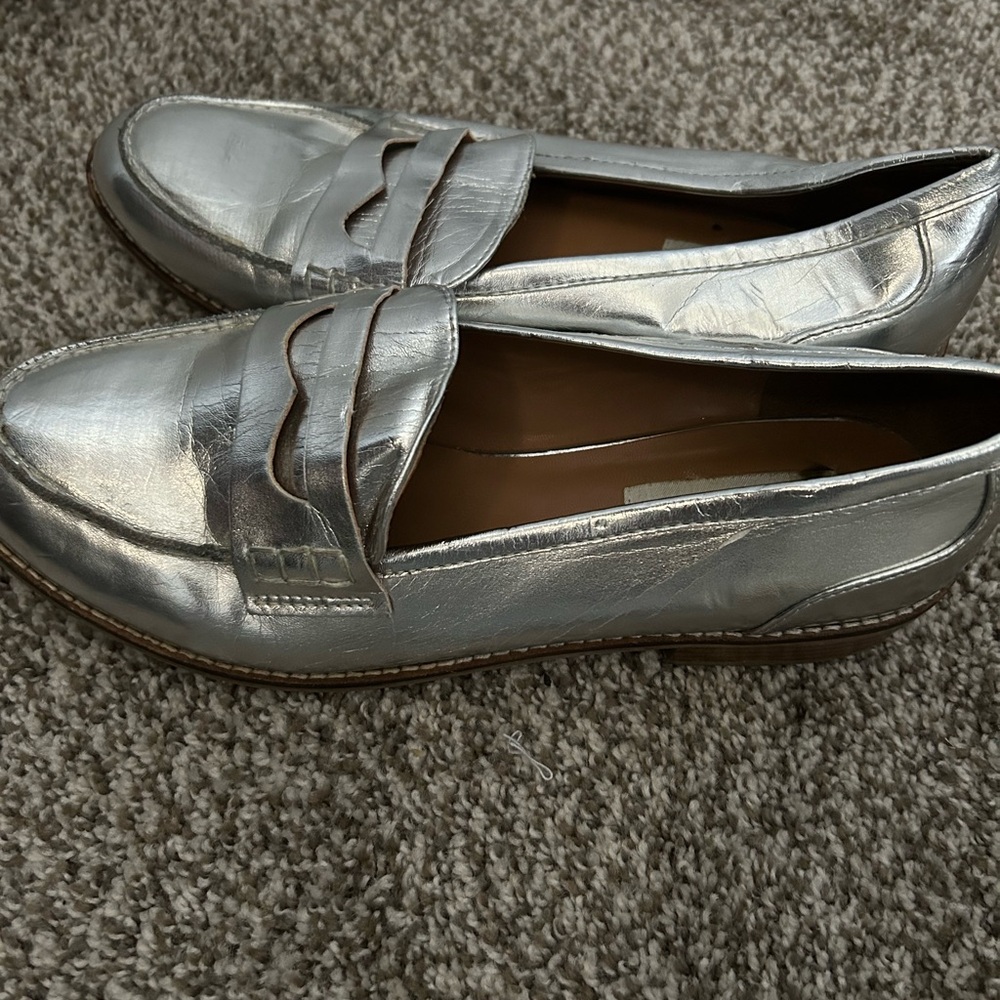 Silver Steve Madden Loafer